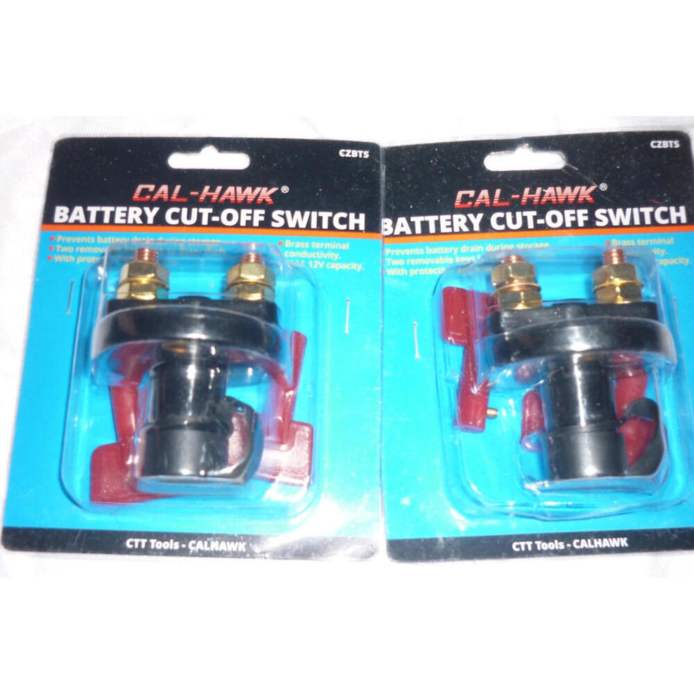 2 Pack‎ Cal-Hawk CZBTS Battery Cut-Off Switch 300A 12V with Keys and Weather Cap